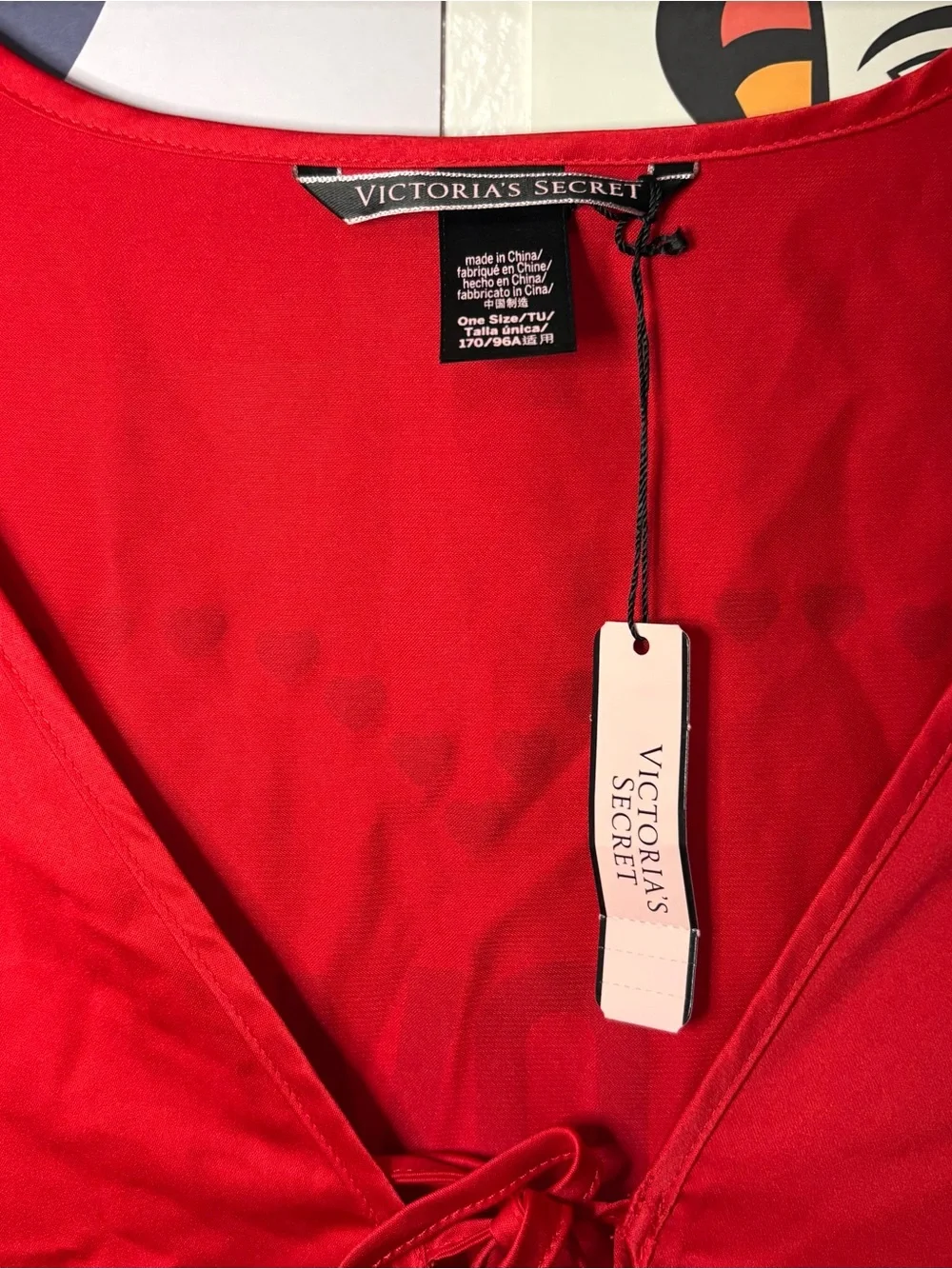 Victoria’s Secret Red Satin Robe NWT One Size